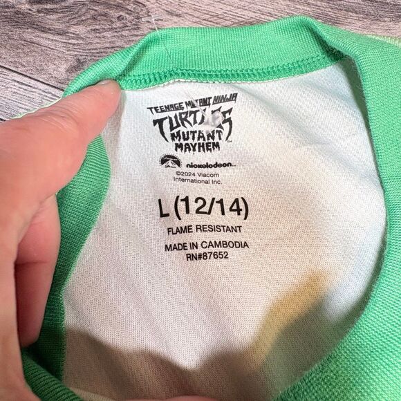 NWOT Teenage Mutant Ninja Turtles Pajama Set – Green Tie-Dye Tank & Shorts - Picture 2 of 3